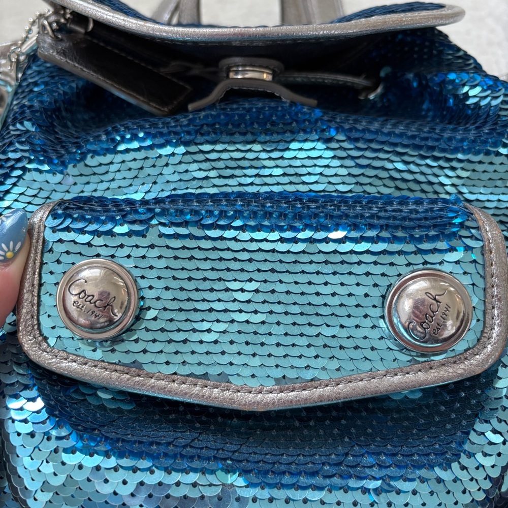 Coach Poppy Sequin Backpack - Picture 6 of 9